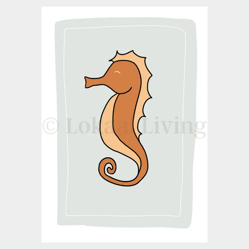 poster Zeepaardje Oranje (1).webp