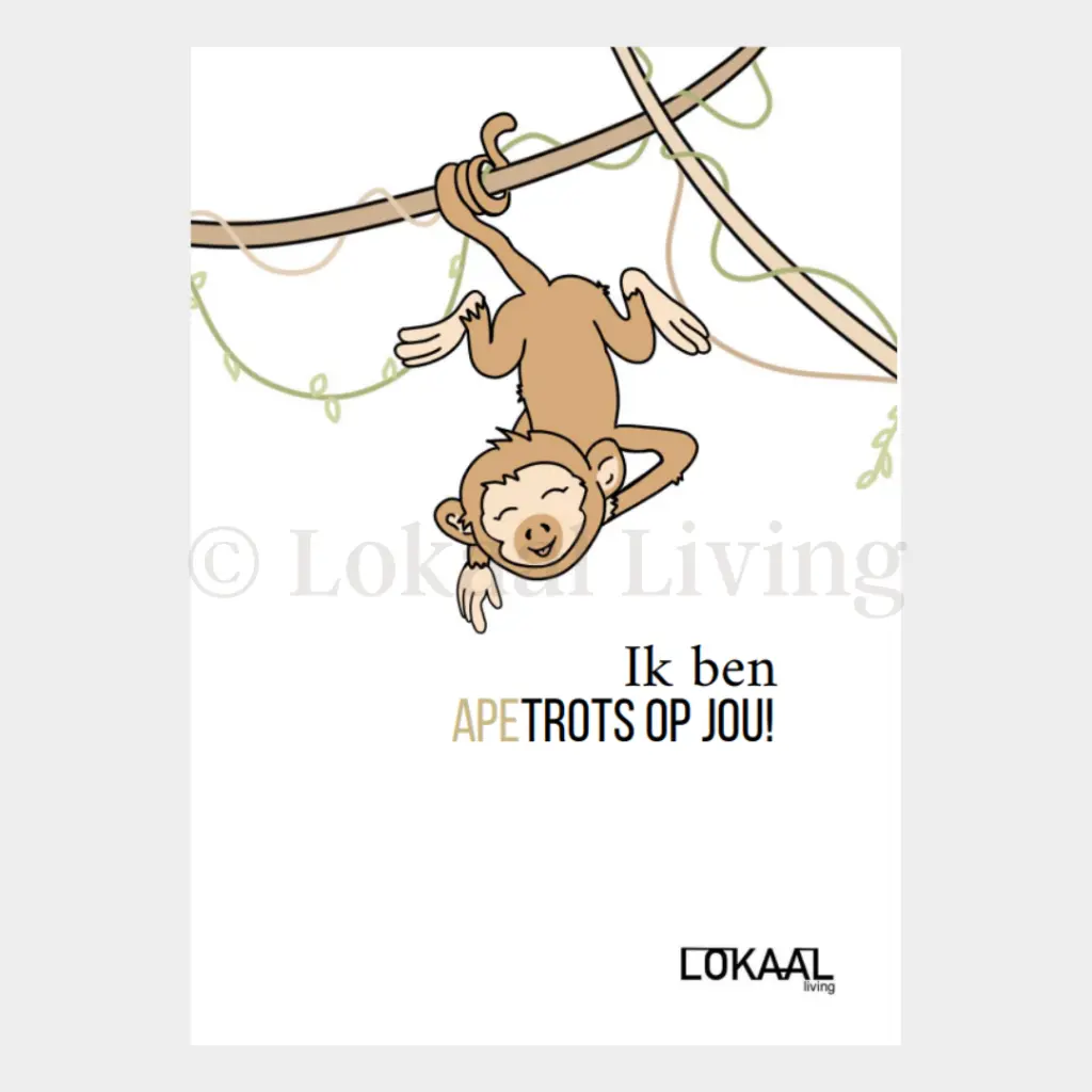 Wenskaart  Apetrots