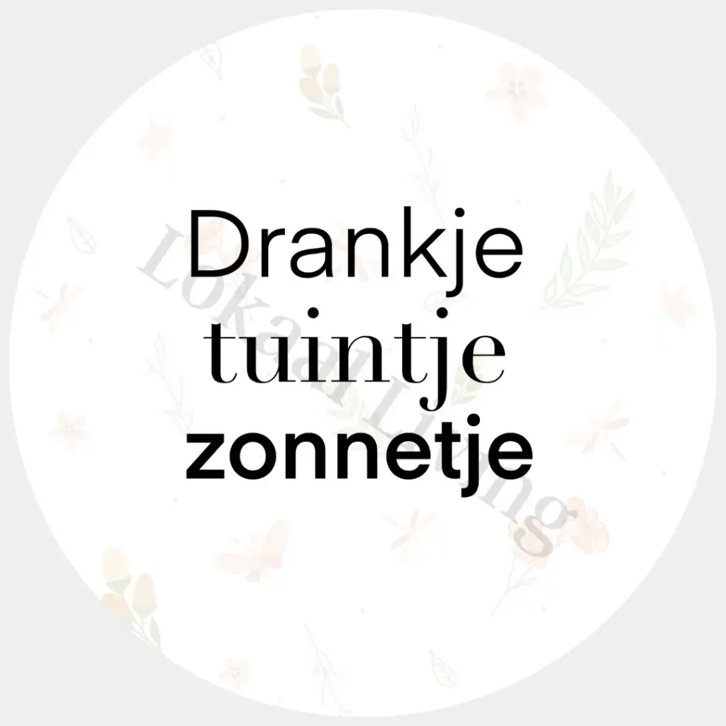 Muurcirkel Drankje tuintje zonnetje