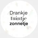 Muurcirkel Drankje tuintje zonnetje