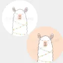 Muurcirkel Alpaca