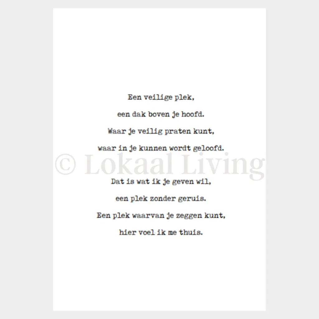 Wenskaart Thuis