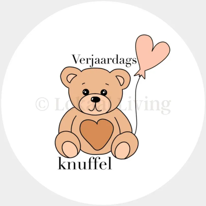 Stickerset Verjaardagsknuffel