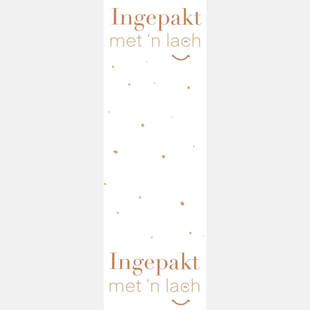 Sluitstickerset ingepakt met 'n lach