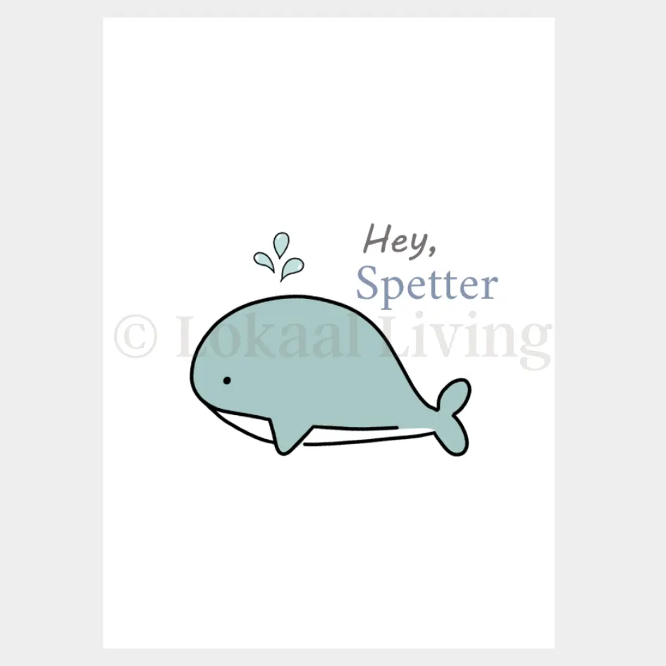Wenskaart - Hey spetter