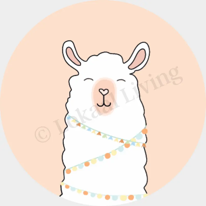 Stickerset Alpaca roze