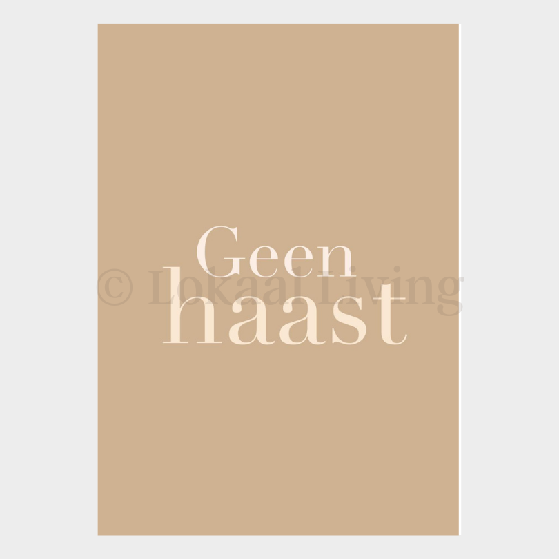 Wenskaart - Geen haast