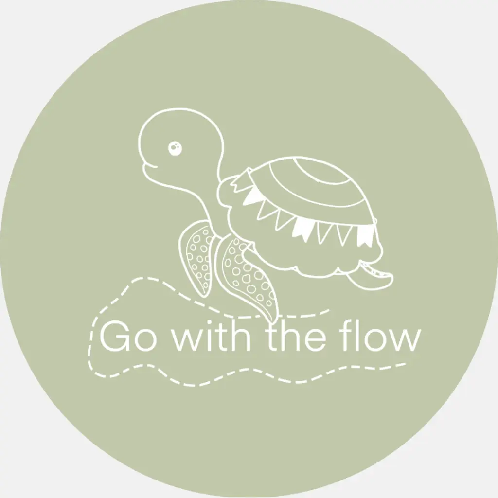 Stickerset Go with the flow groen