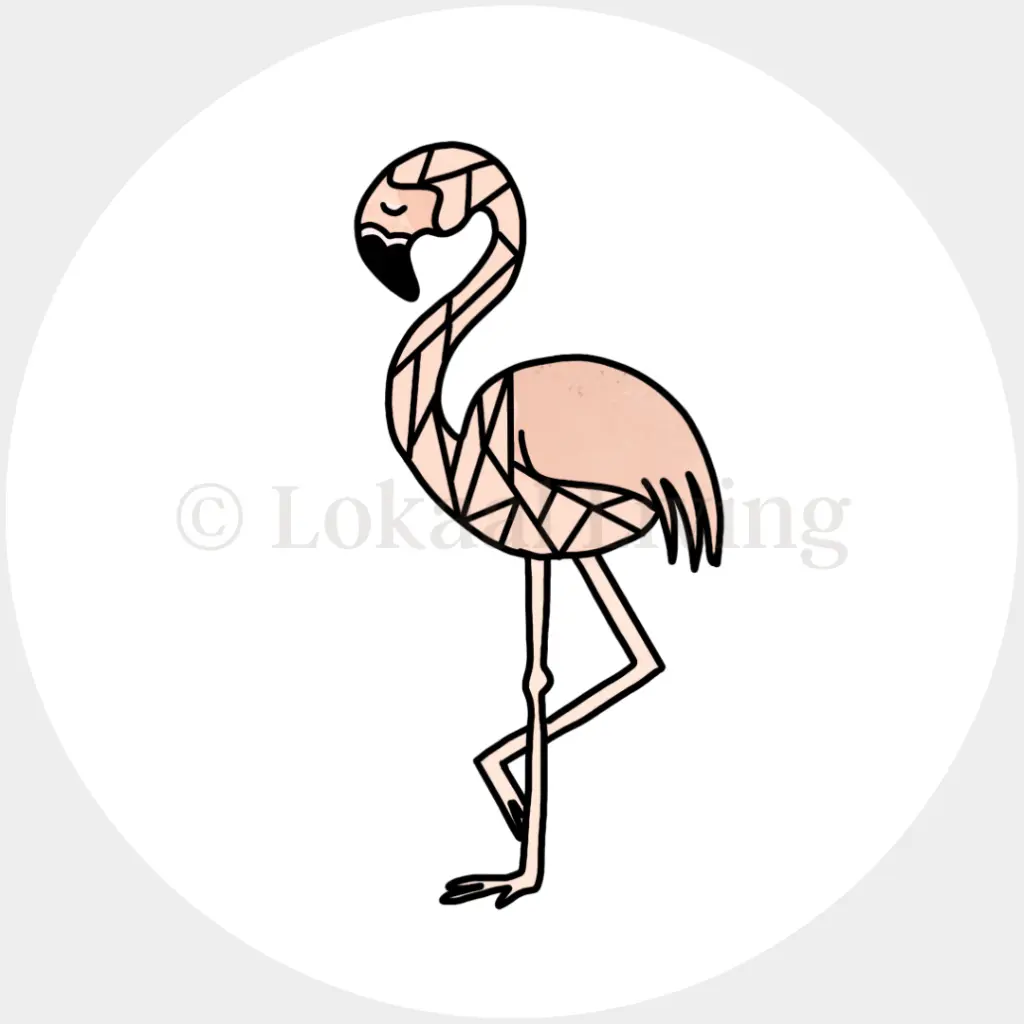 Stickerset - flamingo