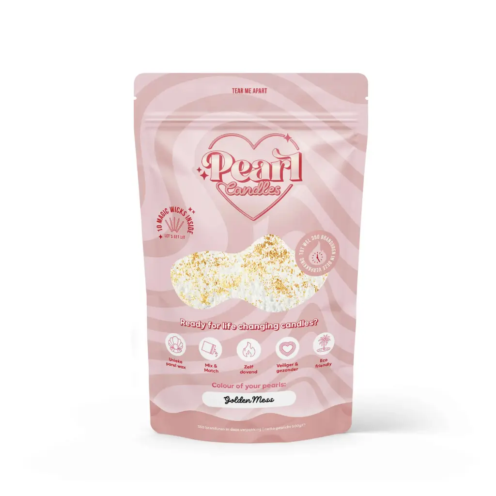 Pearl candles (kaarsenzand + Lonten)