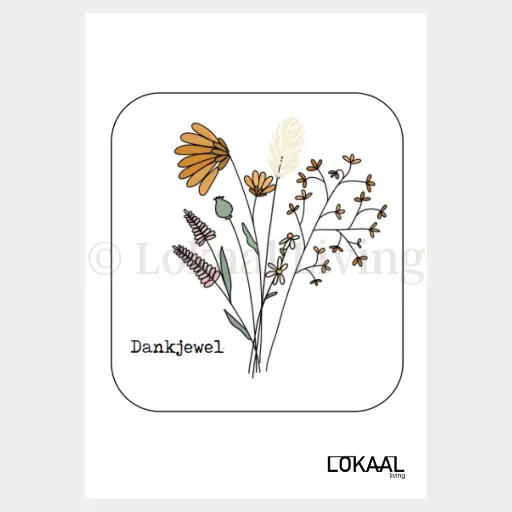 [00099] Wenskaart Dankjewel