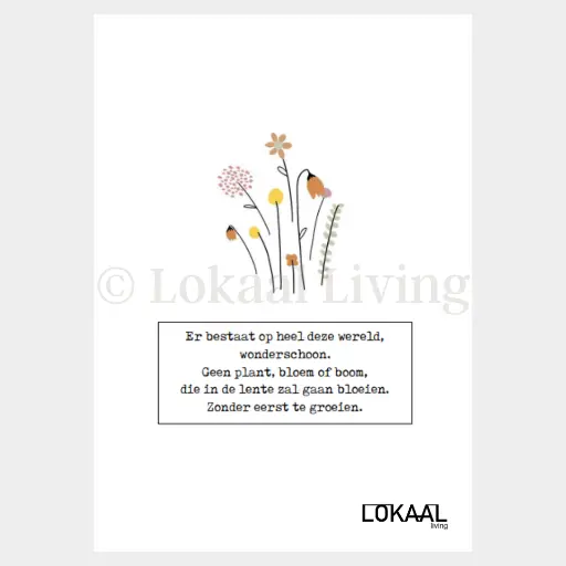 [00055] Wenskaart  Bloeien 