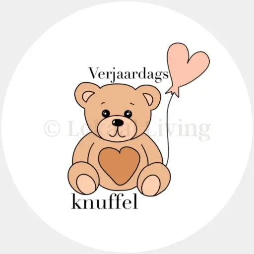 [L343] Stickerset Verjaardagsknuffel