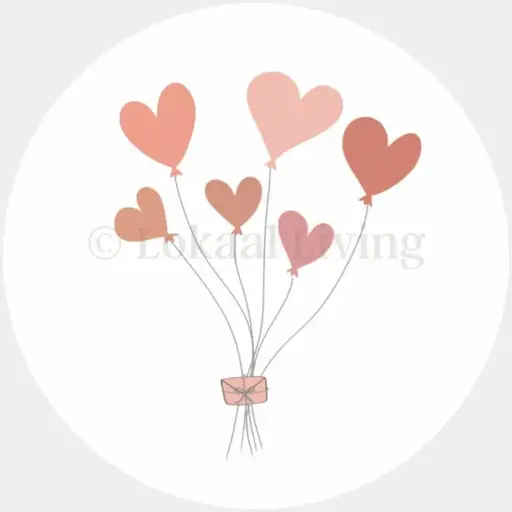 [L350] Stickerset Hartjesballonnen