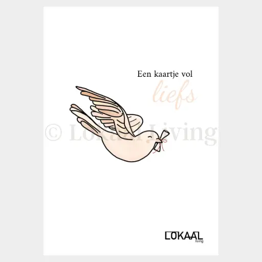[L419] Wenskaart - Een kaartje vol liefs