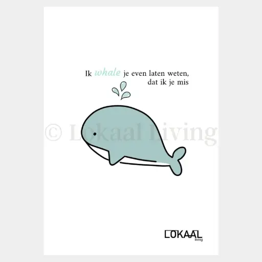 [L465] Wenskaart Whale