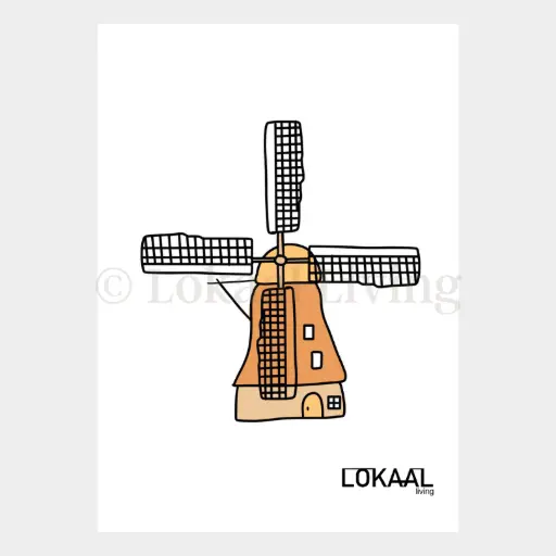 Wenskaart - Molen