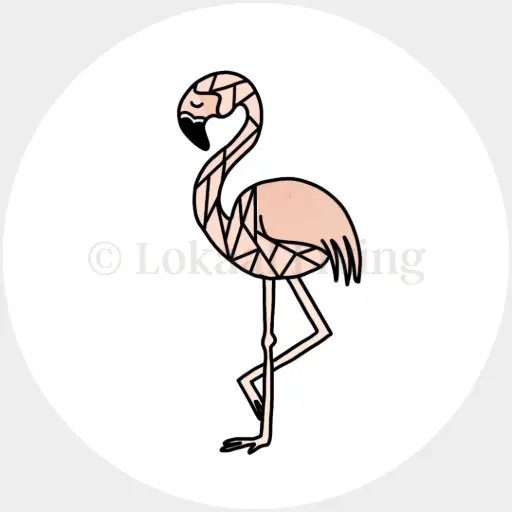 Stickerset - flamingo