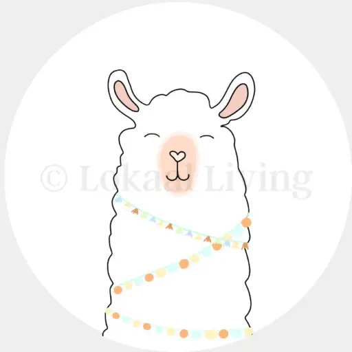 Stickerset - Alpaca wit