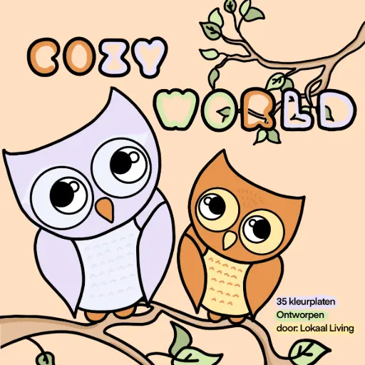 Kleurboek Cozy world