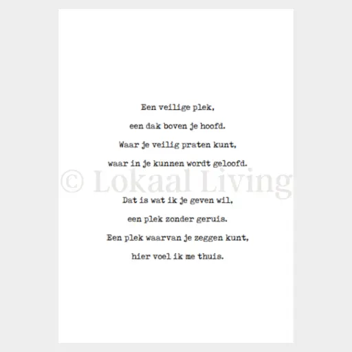 Poster Thuis