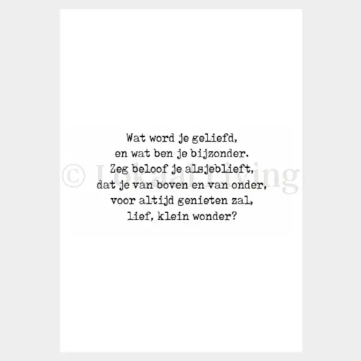 Poster Lief, klein wonder