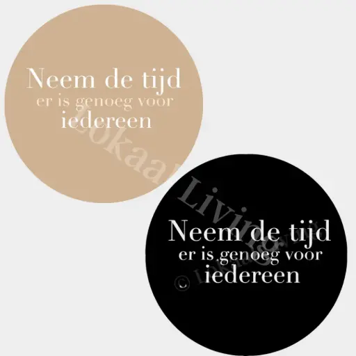 Muurcirkel Neem de tijd