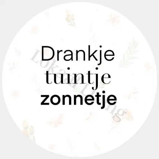 Muurcirkel Drankje tuintje zonnetje